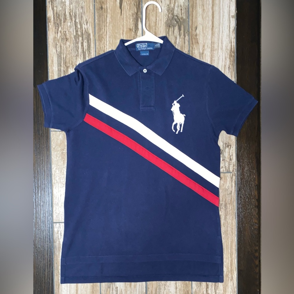 Polo Ralph Lauren Men's Size Medium Big Pony  Navy Blue Custom Fit